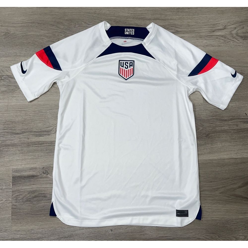 Nike Youth USMNT 2022/23 Home DRI FIT ADV Authentic White Blank Jersey XL